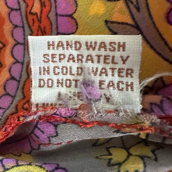 Magazine 100% Silk Multicolored Paisley Mini Dress (663) - Picture 14 of 14